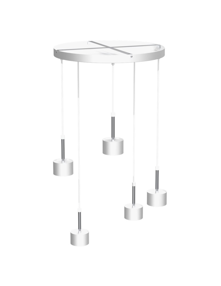 Milagro Lampa wisząca ARENA WHITE/SILVER 5xGX53 MLP7781