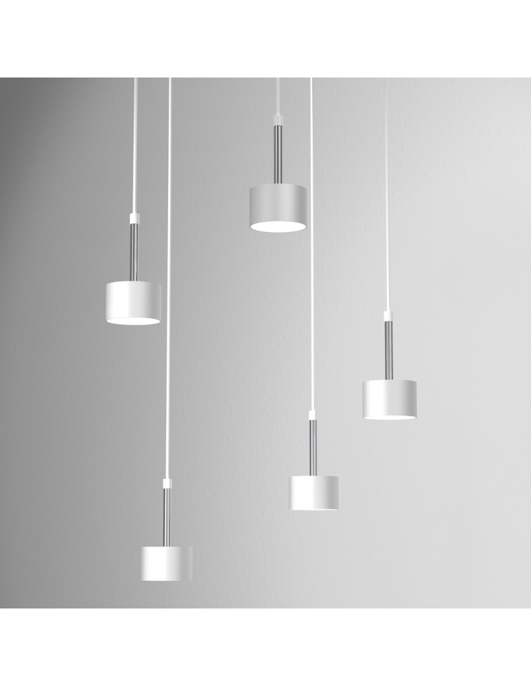 Milagro Lampa wisząca ARENA WHITE/SILVER 5xGX53 MLP7781