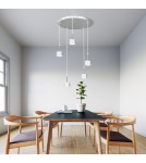 Milagro Lampa wisząca ARENA WHITE/SILVER 5xGX53 MLP7781