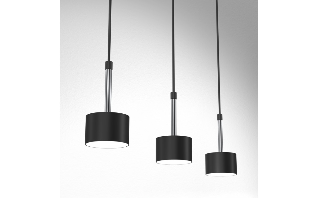 Milagro Lampa wisząca ARENA BLACK/SILVER 3xGX53 MLP7785