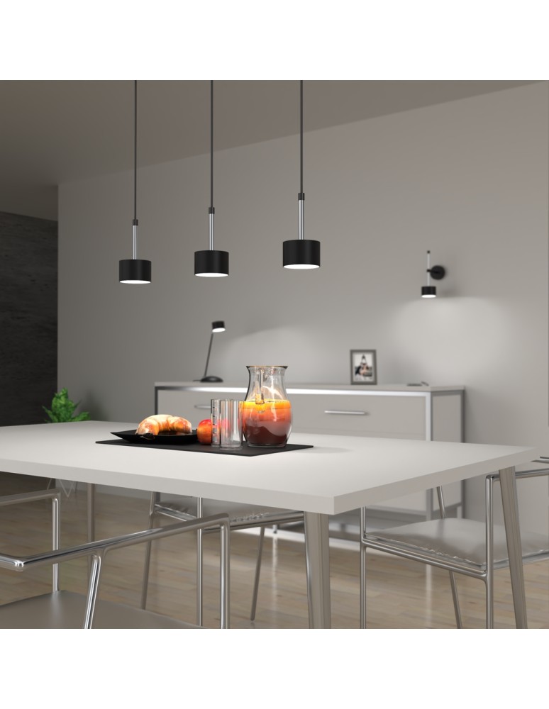 Pendant lamps on a strip - Milagro ARENA BLACK/SILVER pendant lamp 3xGX53 MLP7785 - product kolory-swiatla.pl 4