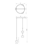 Milagro Lampa wisząca ARENA BLACK/SILVER 3xGX53 MLP7786