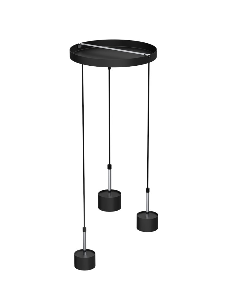 Milagro Lampa wisząca ARENA BLACK/SILVER 3xGX53 MLP7786