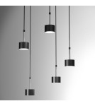 Milagro Lampa wisząca ARENA BLACK/SILVER 5xGX53 MLP7787