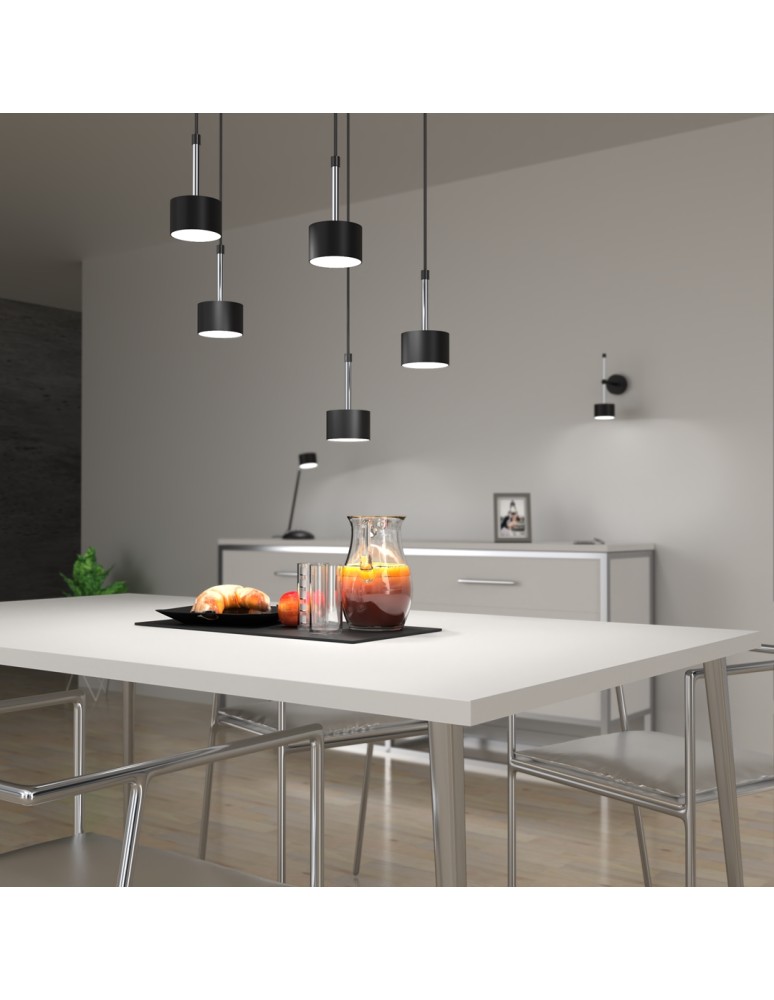 Milagro Lampa wisząca ARENA BLACK/SILVER 5xGX53 MLP7787