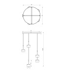 Milagro Lampa wisząca ARENA BLACK/SILVER 5xGX53 MLP7787