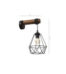 Loft wall lamps - industrial - Milagro Wall lamp ACERO 1xE27 MLP7886 - product 7