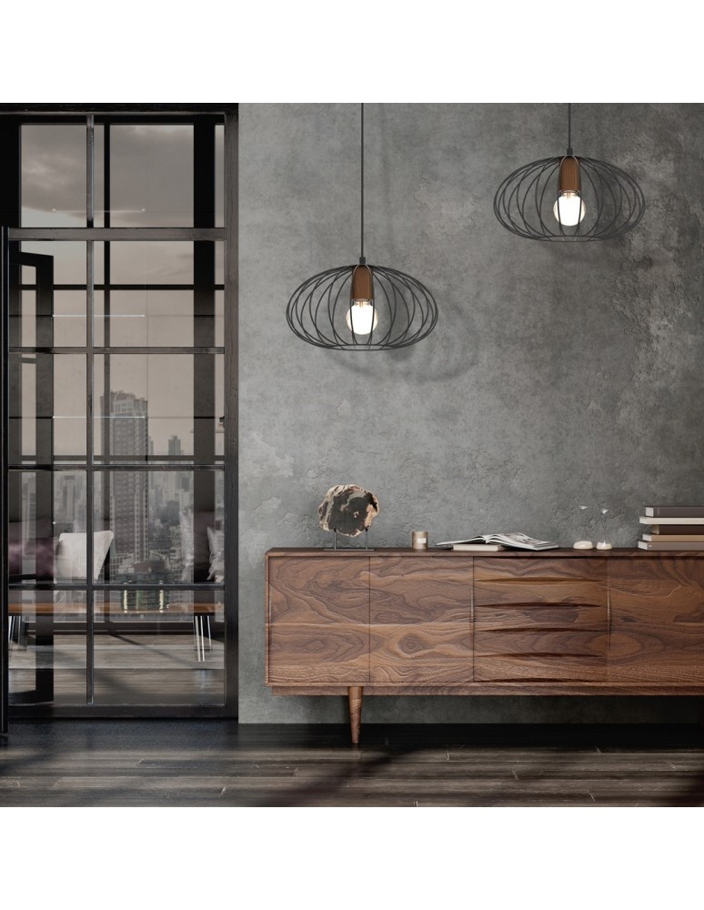 Wire pendant lamps - Milagro MERIDIANO 1xE27 pendant lamp MLP7959 - product kolory-swiatla.pl 3