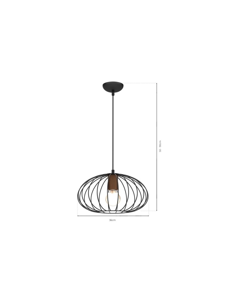 Wire pendant lamps - Milagro MERIDIANO 1xE27 pendant lamp MLP7959 - product kolory-swiatla.pl 8