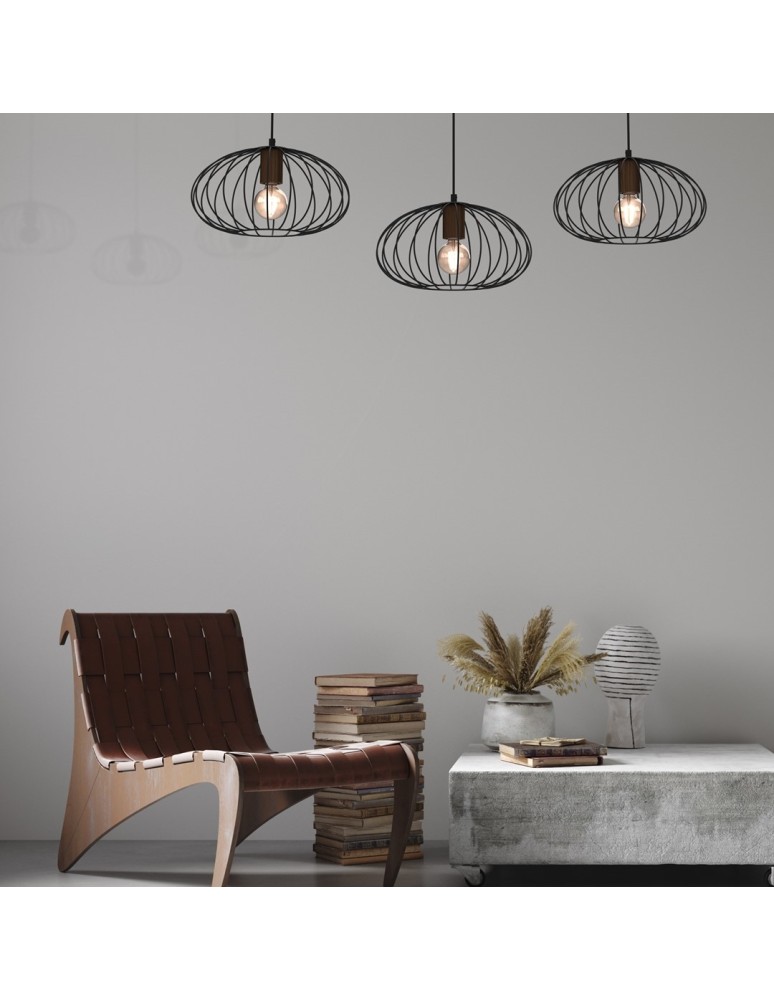 Pendant lamps on a strip - Milagro MERIDIANO 3xE27 pendant lamp MLP7960 - product kolory-swiatla.pl 5