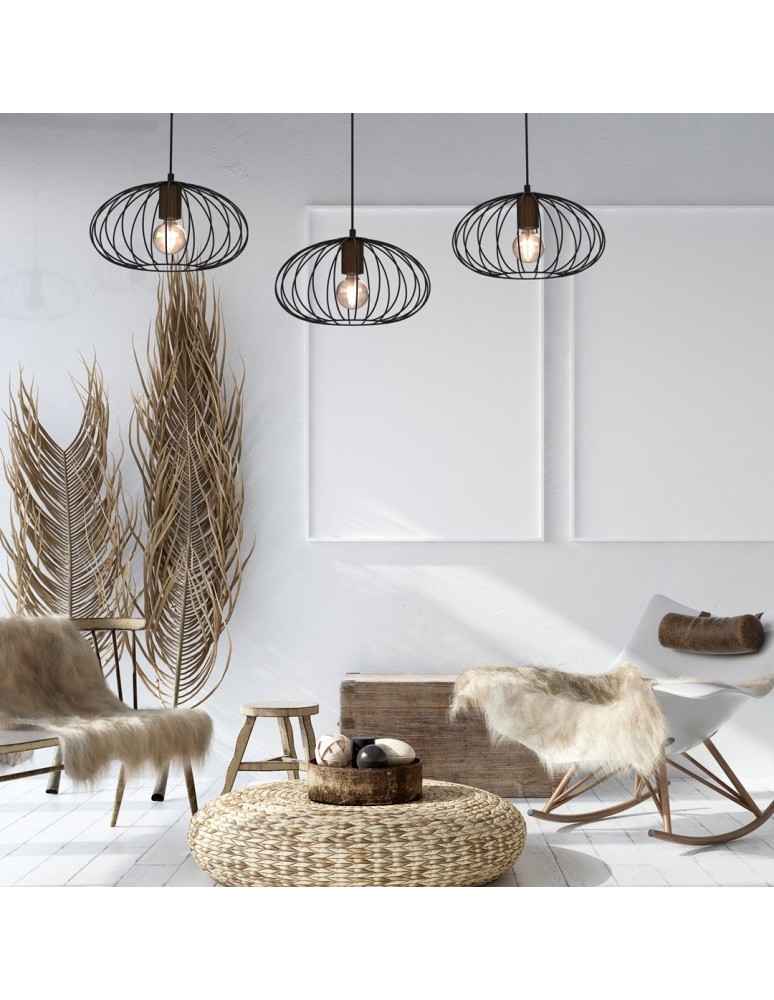 Pendant lamps on a strip - Milagro MERIDIANO 3xE27 pendant lamp MLP7960 - product kolory-swiatla.pl 6