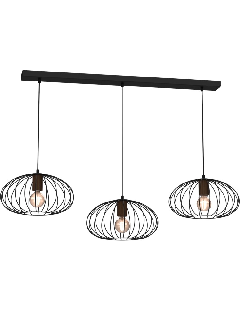 Pendant lamps on a strip - Milagro MERIDIANO 3xE27 pendant lamp MLP7960 - product kolory-swiatla.pl 8
