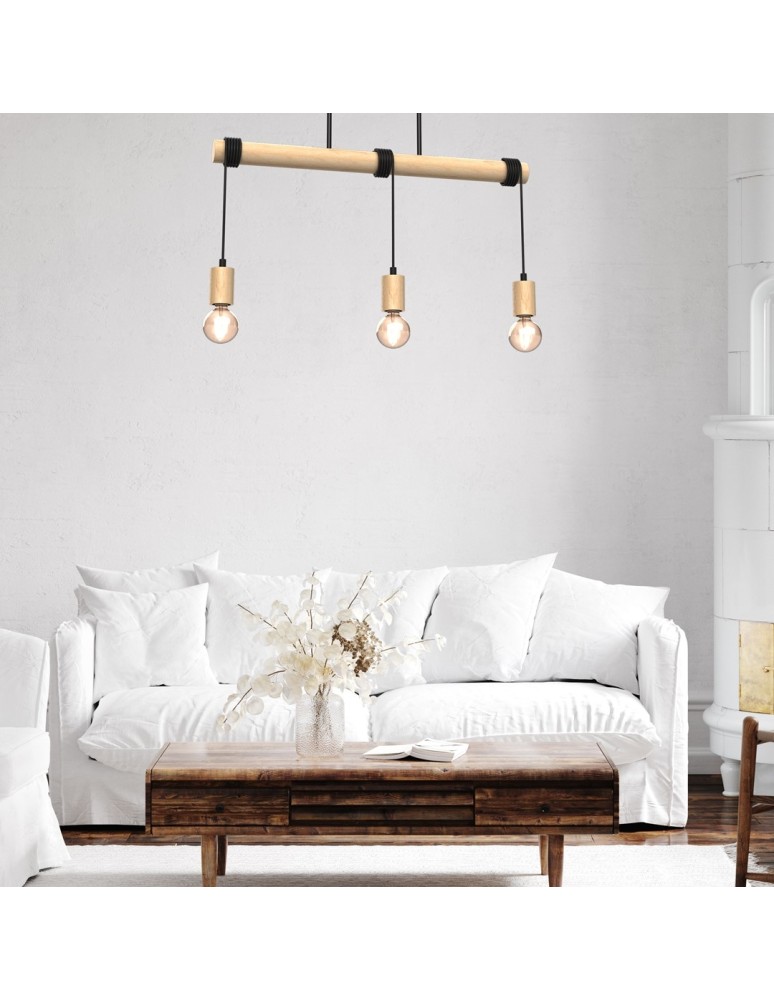 Pendant lamps on a strip - Milagro VIGA 3xE27 pendant lamp MLP7964 - product kolory-swiatla.pl 5