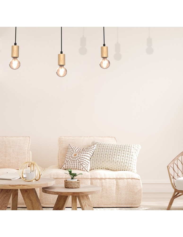 Pendant lamps on a strip - Milagro VIGA 3xE27 pendant lamp MLP7964 - product kolory-swiatla.pl 6