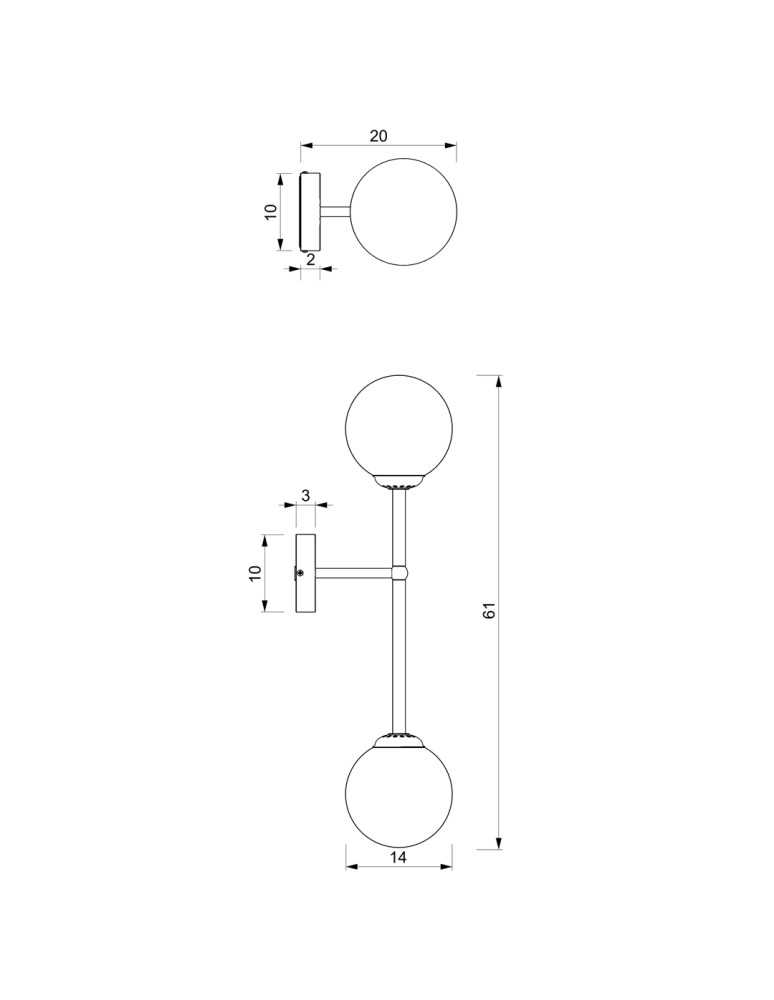 Wall lamps - Milagro POP 2xE14 wall lamp MLP7843 - product kolory-swiatla.pl 4