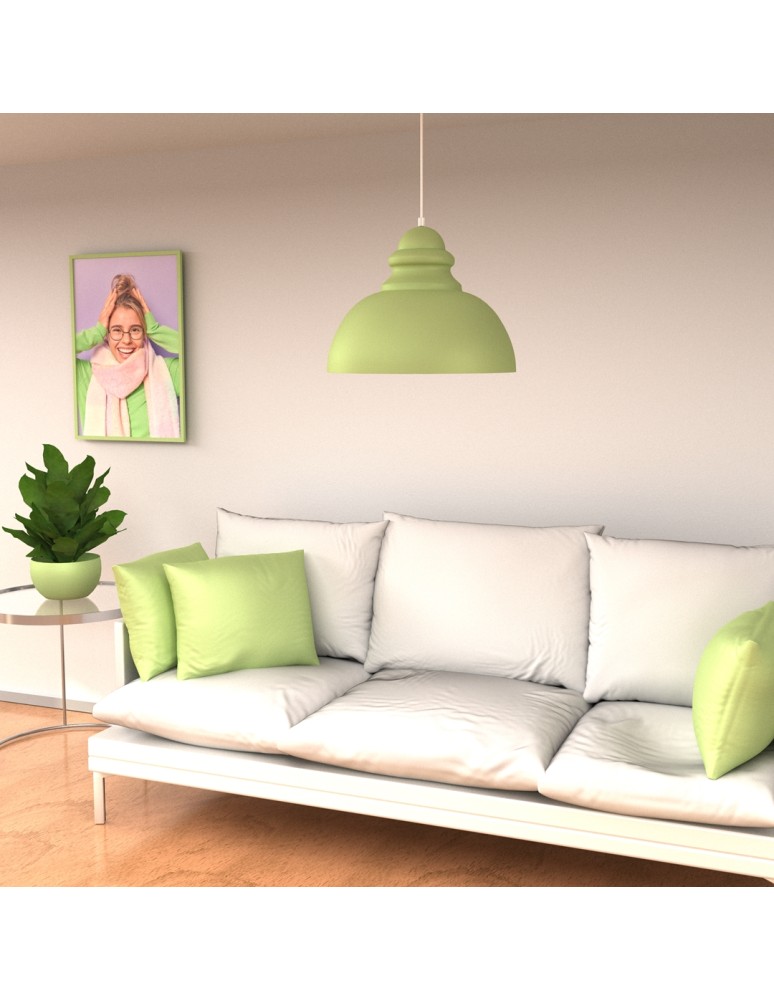 Green pendant lamps - Milagro CORIN GREEN 1xE27 pendant lamp MLP7983 - product kolory-swiatla.pl 4