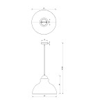 Green pendant lamps - Milagro CORIN GREEN 1xE27 pendant lamp MLP7983 - product 5