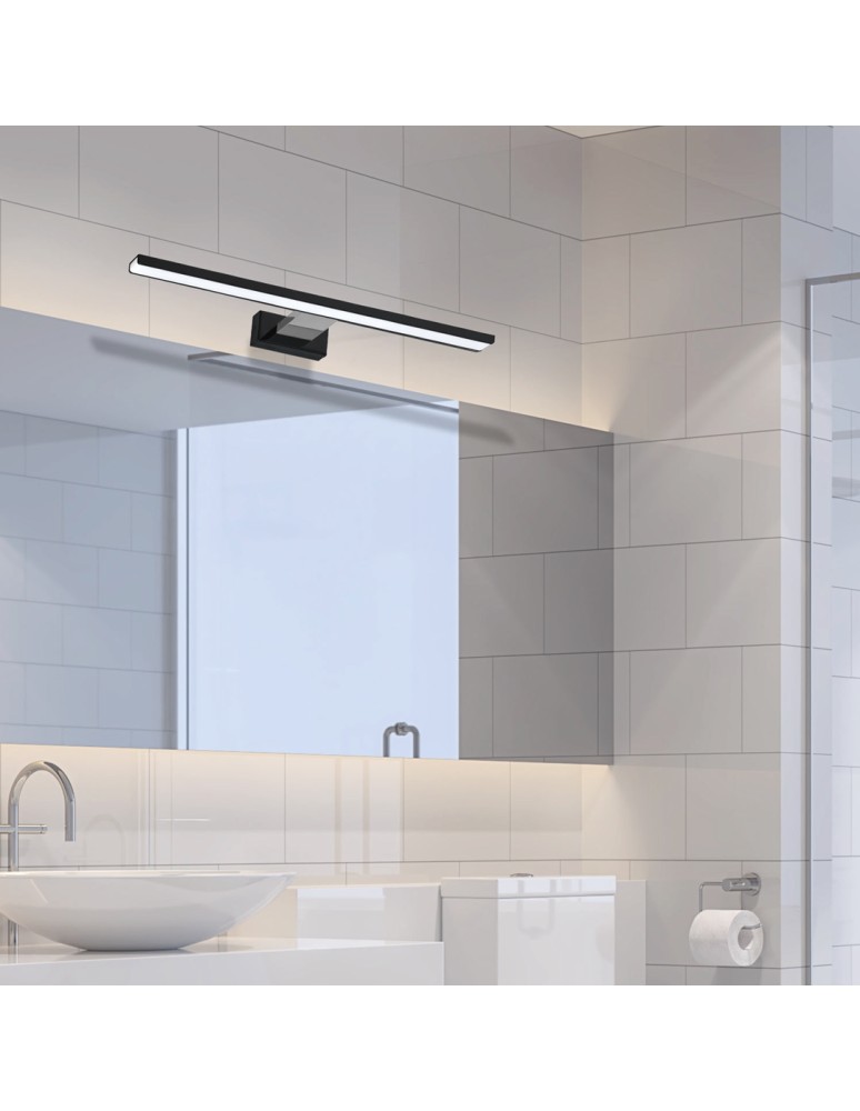 Bathroom wall lamps - Milagro Wall lamp SHINE BLACK/CHROME 60cm 13.8W LED ML7883 - product kolory-swiatla.pl 3