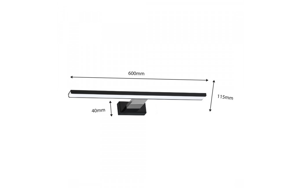Milagro Kinkiet SHINE BLACK/CHROME 60cm 13,8W LED ML7883