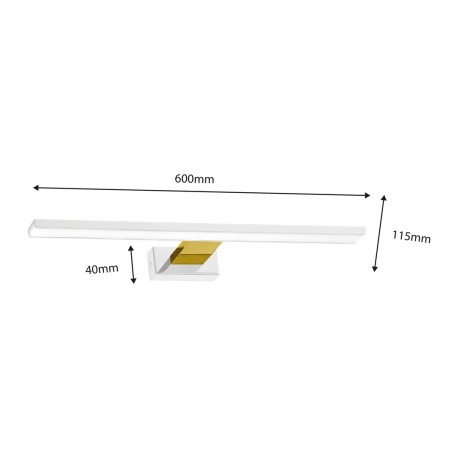 Milagro Kinkiet SHINE WHITE/GOLD 60cm 13,8W LED ML7884