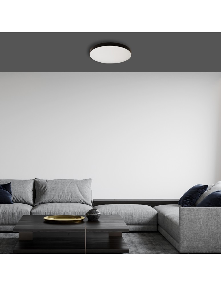 Hermetic plafonds - Milagro Plafond MAYA BLACK 15W LED IP44 Ø330 mm ML7789 - product kolory-swiatla.pl 2