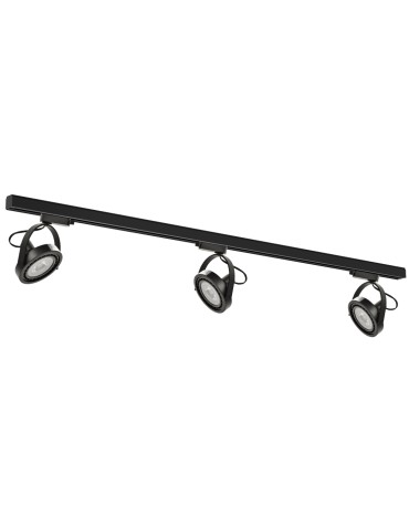 Milagro 3xLugar (AR111-GU10) track set + Guide 1.5m - Black ML7912