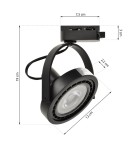 Ready-made rail kits - Milagro 3xLugar (AR111-GU10) track set + Guide 1.5m - Black ML7912 - product 4