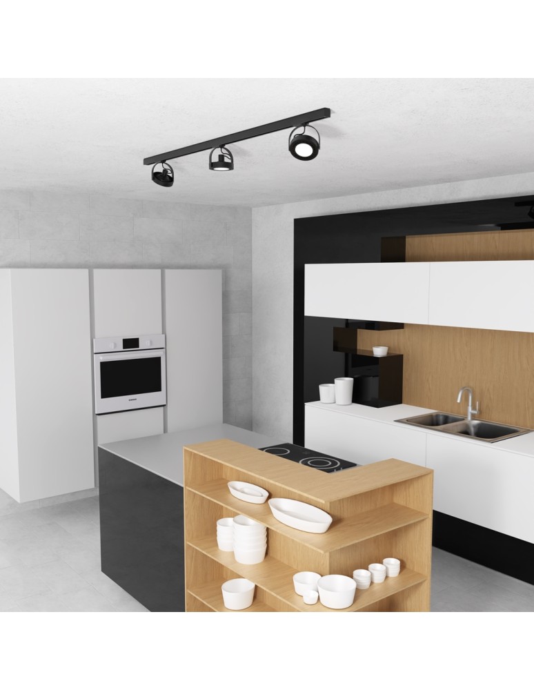 Ready-made rail kits - Milagro 3xLugar (AR111-GU10) track set + Guide 1.5m - Black ML7912 - product kolory-swiatla.pl 6