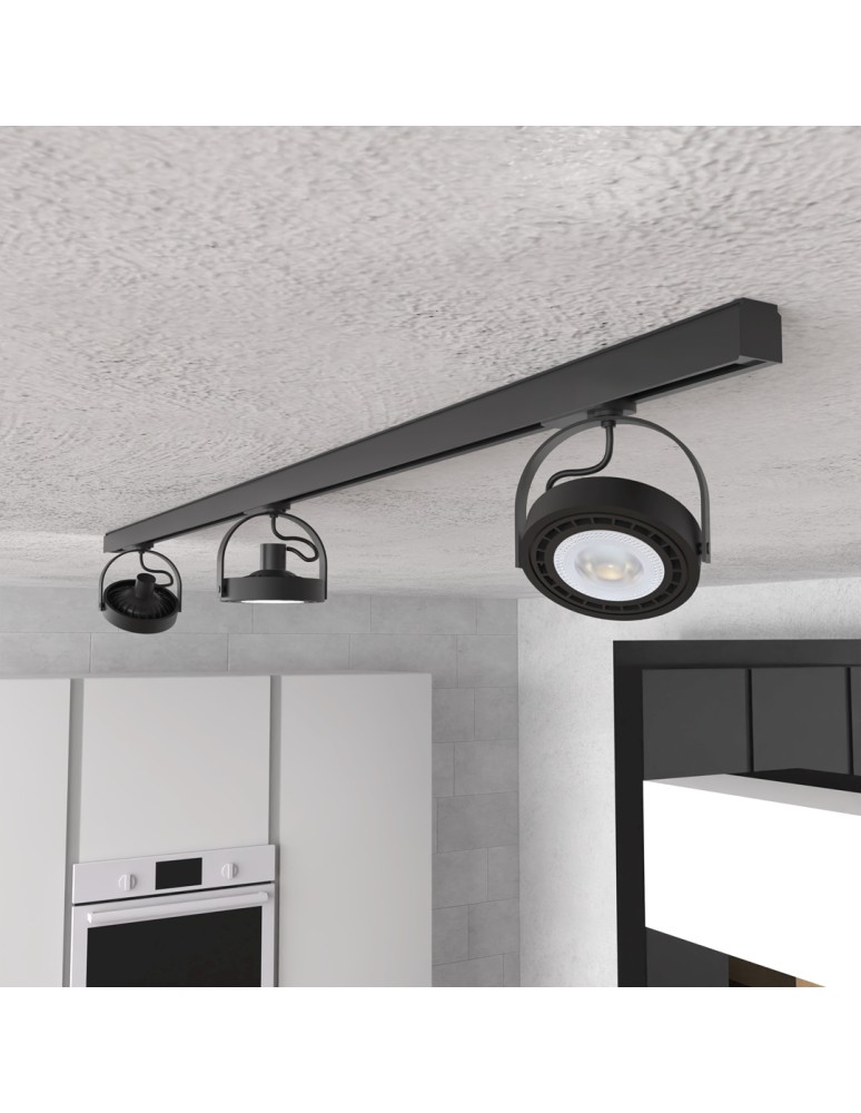 Ready-made rail kits - Milagro 3xLugar (AR111-GU10) track set + Guide 1.5m - Black ML7912 - product kolory-swiatla.pl 7