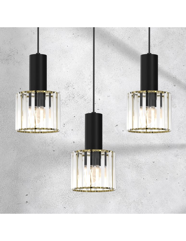 Pendant lamps on a strip - Milagro CRISTAL 3xE27 pendant lamp MLP8361 - product kolory-swiatla.pl 3