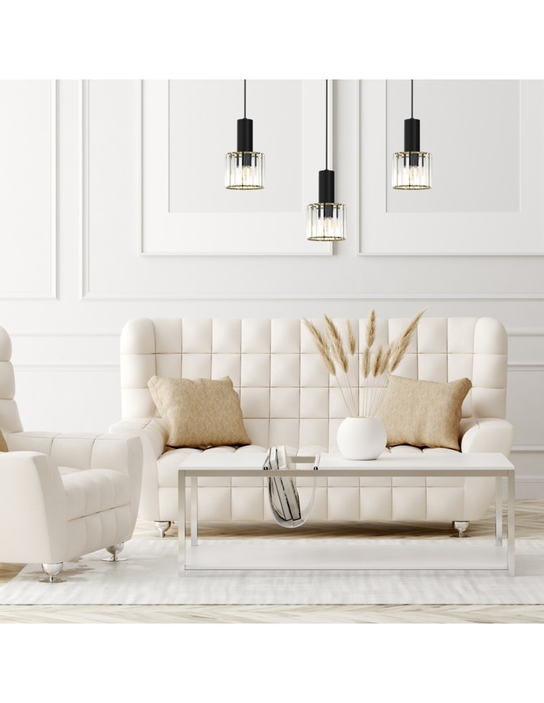 Pendant lamps on a strip - Milagro CRISTAL 3xE27 pendant lamp MLP8361 - product kolory-swiatla.pl 4