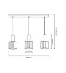 Pendant lamps on a strip - Milagro CRISTAL 3xE27 pendant lamp MLP8361 - product 6