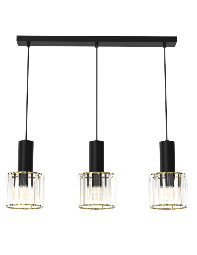 Pendant lamps on a strip - Milagro CRISTAL 3xE27 pendant lamp MLP8361 - product kolory-swiatla.pl 7