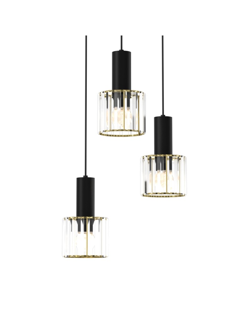 Triple pendant lamps - Milagro CRISTAL 3xE27 pendant lamp MLP8362 - product kolory-swiatla.pl 2