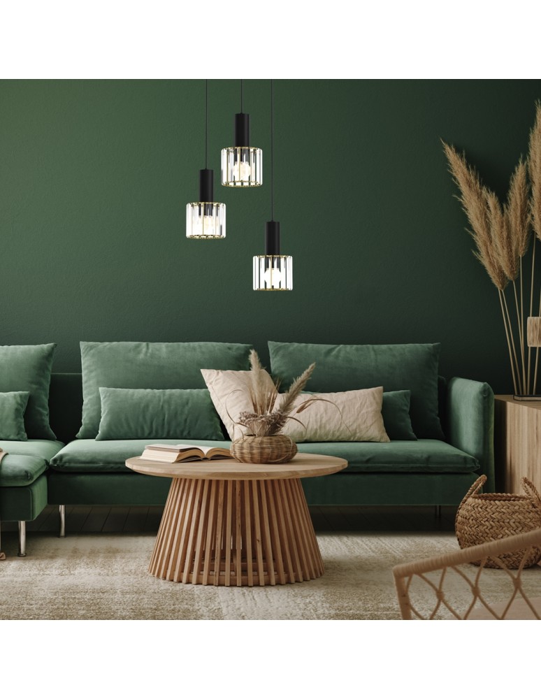 Triple pendant lamps - Milagro CRISTAL 3xE27 pendant lamp MLP8362 - product kolory-swiatla.pl 5