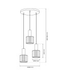 Triple pendant lamps - Milagro CRISTAL 3xE27 pendant lamp MLP8362 - product 6