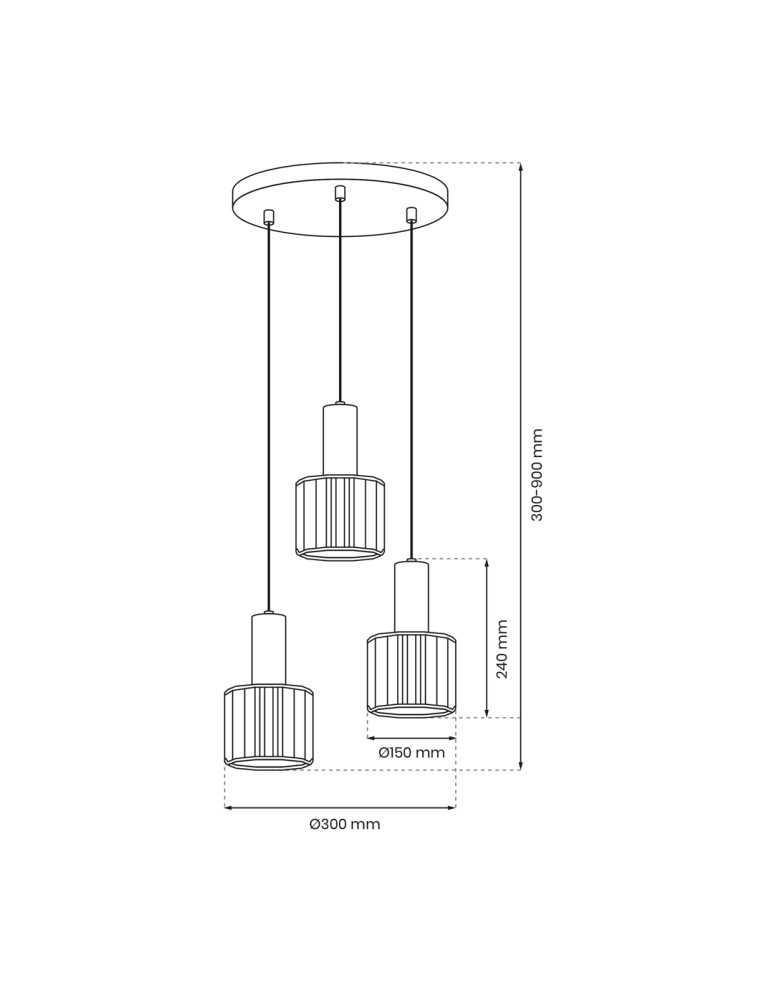 Triple pendant lamps - Milagro CRISTAL 3xE27 pendant lamp MLP8362 - product kolory-swiatla.pl 6
