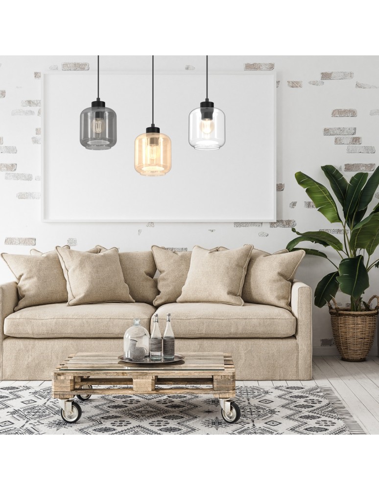 Pendant lamps on a strip - Milagro SOMBRA MIX 3xE27 pendant lamp MLP8368 - product kolory-swiatla.pl 4