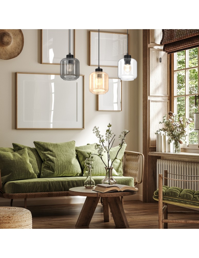 Pendant lamps on a strip - Milagro SOMBRA MIX 3xE27 pendant lamp MLP8368 - product kolory-swiatla.pl 5