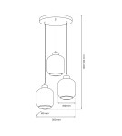 Product categories - Milagro SOMBRA MIX 3xE27 pendant lamp MLP8369 - product 6