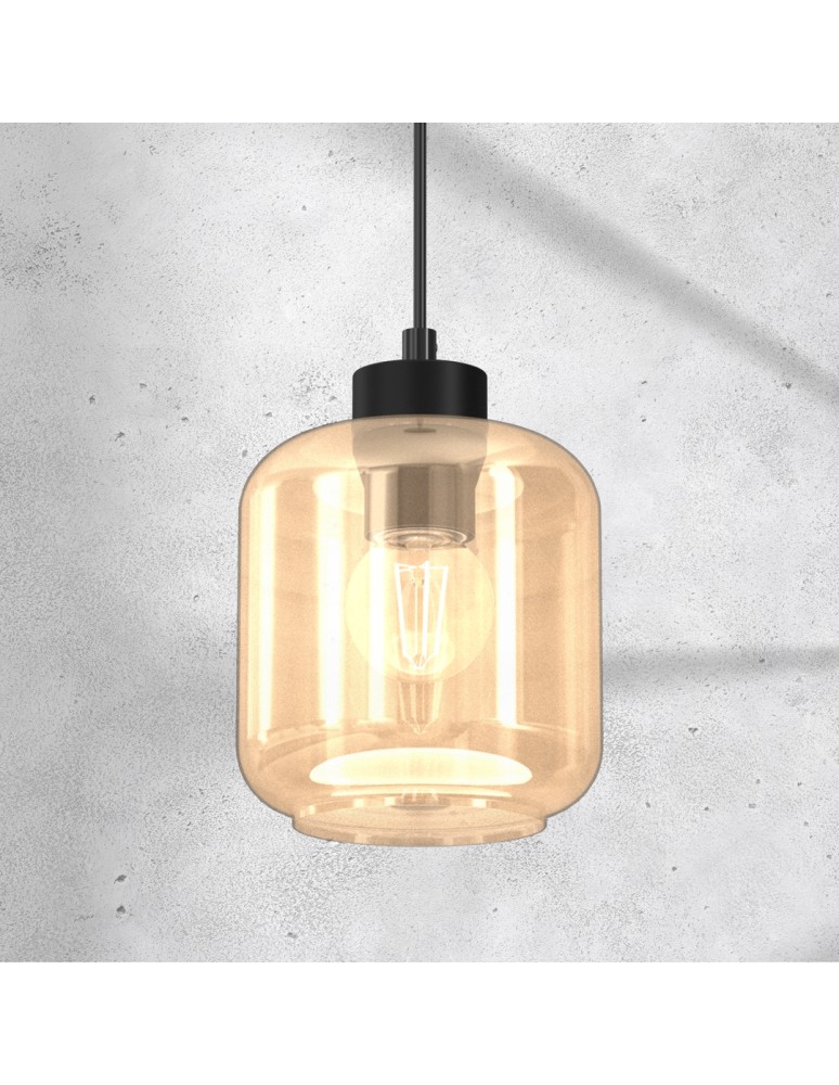 Single pendant lamps - Milagro SOMBRA AMBER 1xE27 pendant lamp MLP8370 - product kolory-swiatla.pl 3