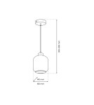 Single pendant lamps - Milagro SOMBRA AMBER 1xE27 pendant lamp MLP8370 - product 6