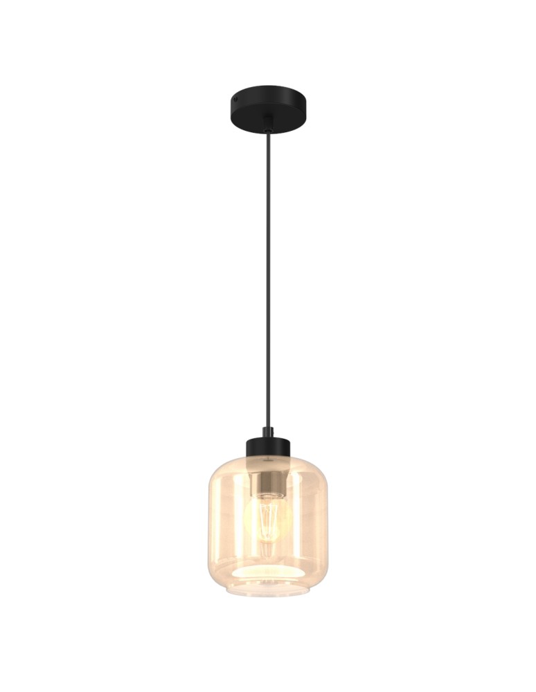 Single pendant lamps - Milagro SOMBRA AMBER 1xE27 pendant lamp MLP8370 - product kolory-swiatla.pl 7