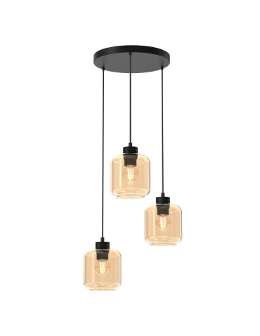 Milagro SOMBRA AMBER 3xE27 pendant lamp MLP8372