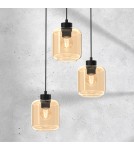 Triple pendant lamps - Milagro SOMBRA AMBER 3xE27 pendant lamp MLP8372 - product 3