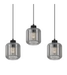 Pendant lamps on a strip - Milagro SOMBRA SMOKED 3xE27 pendant lamp MLP8374 - product 2