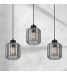 Pendant lamps on a strip - Milagro SOMBRA SMOKED 3xE27 pendant lamp MLP8374 - product 3