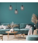 Pendant lamps on a strip - Milagro SOMBRA SMOKED 3xE27 pendant lamp MLP8374 - product 5