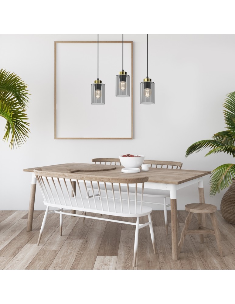 Pendant lamps on a strip - Milagro CHIC pendant lamp 3xE27 MLP8384 - product kolory-swiatla.pl 5