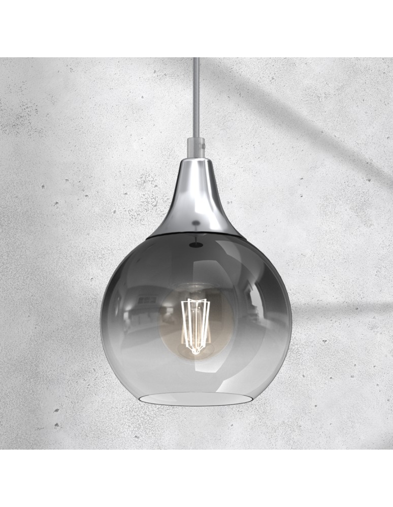 Single pendant lamps - Milagro MONTE SILVER fi 150 1xE27 pendant lamp MLP8321 - product kolory-swiatla.pl 3